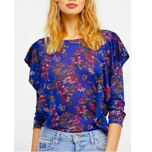 NWT Free People Dock Street Ruffle Blouse